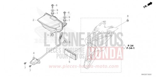 FEU ARRIERE/FEU D'IMMATRICULATION CRF1100AM de 2021